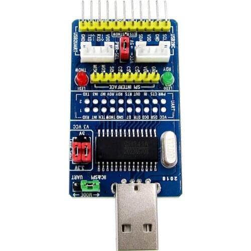CH341A USB to SPI I2C IIC UART TTL ISP Serial Adapter Module EPP/MEM Converter For Serial Brush Debugging RS232 RS485