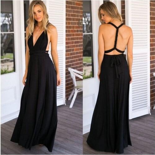 Sexy Women Multiway Wrap Convertible Boho Maxi Club Red Dress Bandage Long Dress Party Bridesmaids Infinity Robe Longue Femme