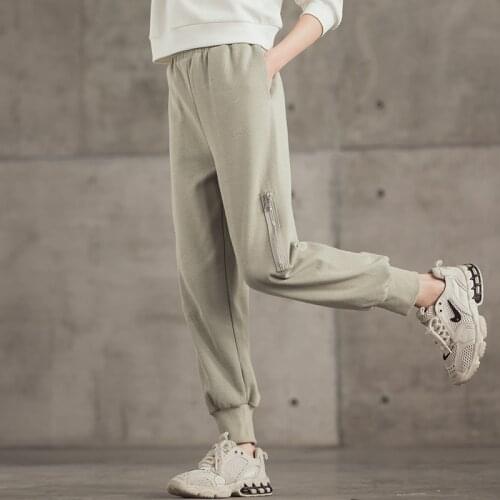 10 12 years Girls Spring Autumn Long Pants Zipper Decoration Fashion Casual Jogger Trousers Teen Girls Outfit