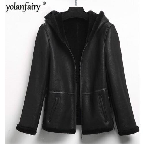 YOLANFAIRY Double-Faced Fur Jacket Autumn Winter Thick Wool Fur Coats Plus Size Jacket Chaquetas Invierno Mujer FG17018 MF510