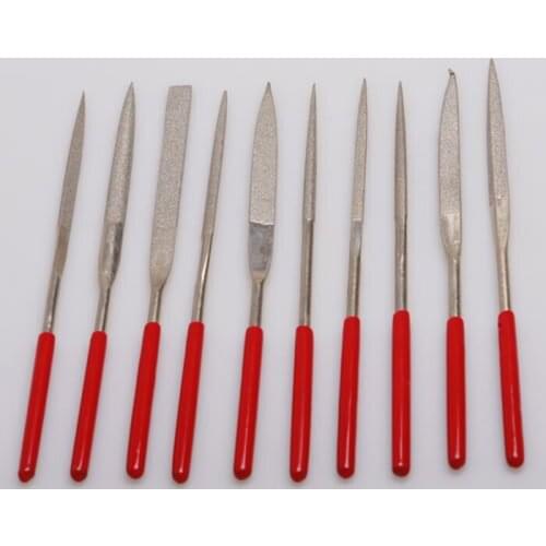 Fixmee 10pcs Jewelers Diamond Glass Stone Wood Carving Craft Metal Needles Files Sets