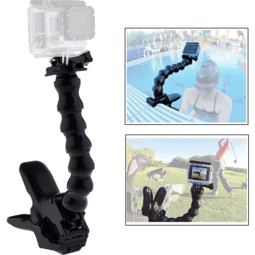 Mcoplus Jaws Flex Clamp Mount with Flexible Adjustable Gooseneck for GoPro Hero 7 6 5 4 Sjcam Yi 4K Action Camera Tripod Accessory