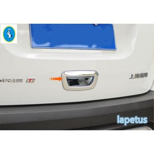 Yimaautotrims Chrome Rear Trunk Door Handle Bowl Cover Trim Fit For Opel Vauxhall Mokka Buick Encore 2013 - 2017 ABS Interior