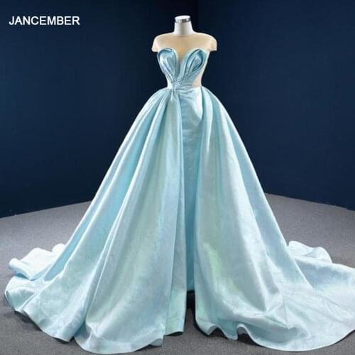 J67200 Jancember Elegant Evening Gown For Women 2021 Short Cap Sleeve Lace Up Back Ball Gowns Sweetheart
