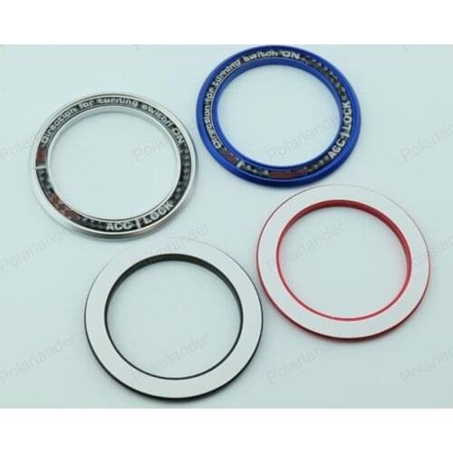 Ignition Key Ring carbon fiber luminous Car Engine Start Stop button cover For F/ord f/iesta