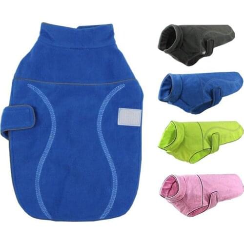 Dog Jacket Pet Clothes Polar Fleece Reflective Pet Coat Winter Warm Clothes For Small Medium Dogs Chihuahua Labrador Pet Supplie