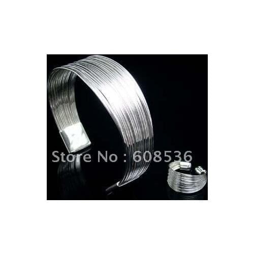 Fashion jewelry,Hot S925 Silver color Jewelry Sets Multi-line BRACELET RING,S925 sterling jewelry,Brand New S140