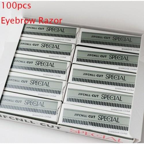 Permanent Makeup Stainless Steel Microblading EYEBROW RAZOR Pack of 100 white tattoo supplies for eyebrow tattoo