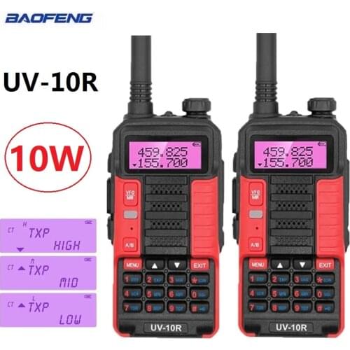 2021 New BaoFeng UV-10R Power Two Way Radio Walkie Talkie Ham CB Radio Transceiver 30 Km Long Range Portable Radio For Hunting