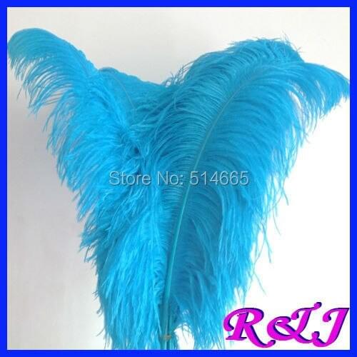Wholesale 100PCS 60-65cm 24-26inch Turquoise Blue OSTRICH FEATHER real ostrich plumage ostrich plumes EMS Free Shipping