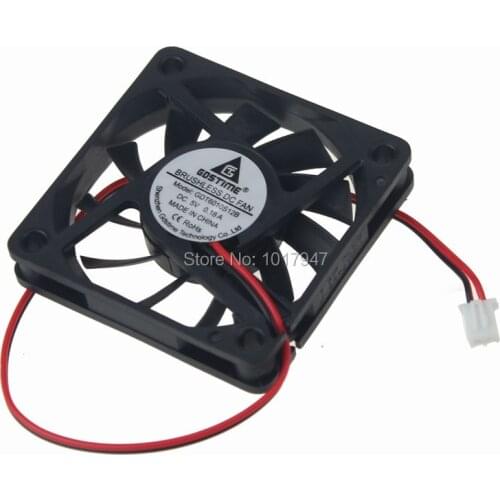 10PCS LOT Gdstime 6010 DC 5V 2P 6cm 60mm 60x60x10mm Ventilation Axial Cooling Cooler Fan