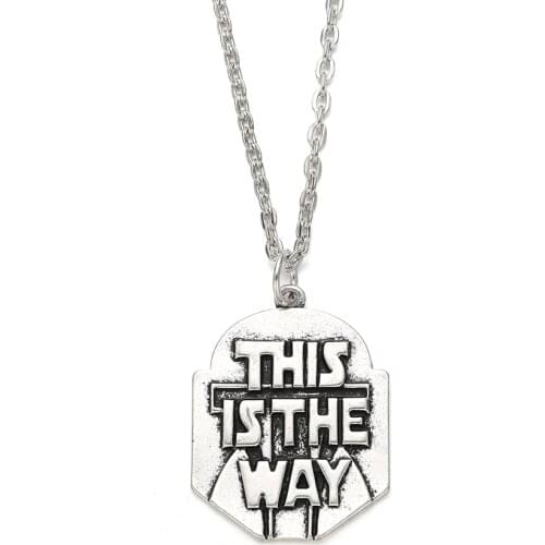Mandalorian this is the way Necklace Soldier Pendant Cosplay Costumes for Kid Boy Girl Halloween Party Jewelry Wholesale