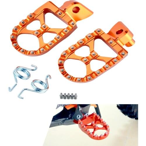 NICECNC Billet Wide Foot Pegs Footrests For KTM 50 65 85 250/350/525/545/950/990/1050/1190/1290 ADVENTURE EXC EXC SX SXF XC