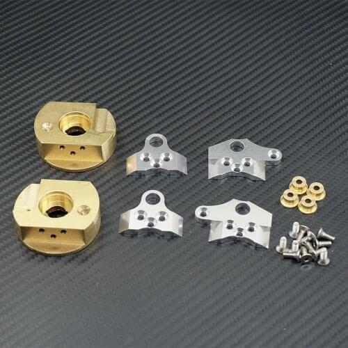 YEAHRUN Brass Knuckle Portal Cover Axle Counterweight for Axial Wraith 90018 1/10 RC Remote Control Car Accessories Spare Parts