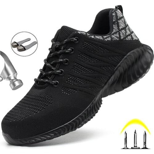 Work Sneaker Steel Toe Safety Shoes Men Lightweight Men Boots Indestructible Work Shoes Men Puncture-Proof Sport Safety Shoes
