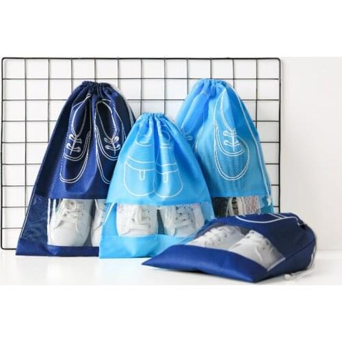 Travel cloth shoe bag organizer storage home organization and set for case empty polyester mesh drawstring hanging drawstring