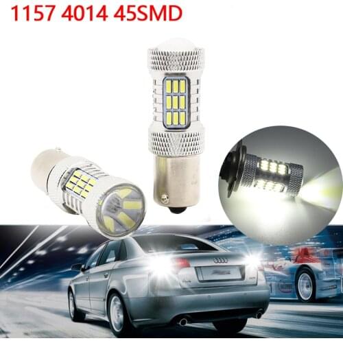 2pcs 1156 S25 BA15S P21W LED 1157 T20 T25 LED 45 SMD 1200LM 7440 3156 3157 Car Turn Signal Reverse Brake Light Bulb