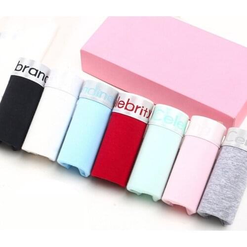 ZJX Panties 7Pcs/lot Women Panties Sexy Briefs Cotton Underwear Printed Briefs Breathable Girls Underpants Womens Panties