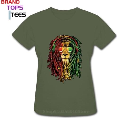 Vintage Rastafari Lion T shirt Dreadlock Jamaican Flag T-shirt Death Metal Reggae Music Tee Tops Rasta Lion King Tshirt