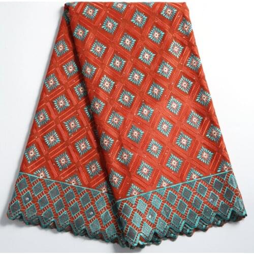 Zhenguiru New Arrival Cotton African Fabric High Quality Swiss Voile Fabric Embroidery Nigerian Fabric For Women Wedding A2271