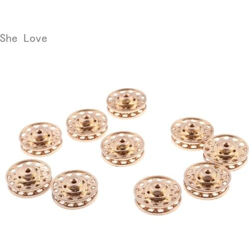 Chzimade 10pcs Metal Invisible Hidden Coat Button Snap Bag Purse Buckle Clothes DIY Needlework