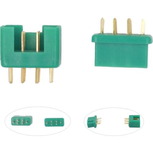 100 pairs/lot MPX Connectors plug 24K Goldplated pin Connector RC 40% OFF