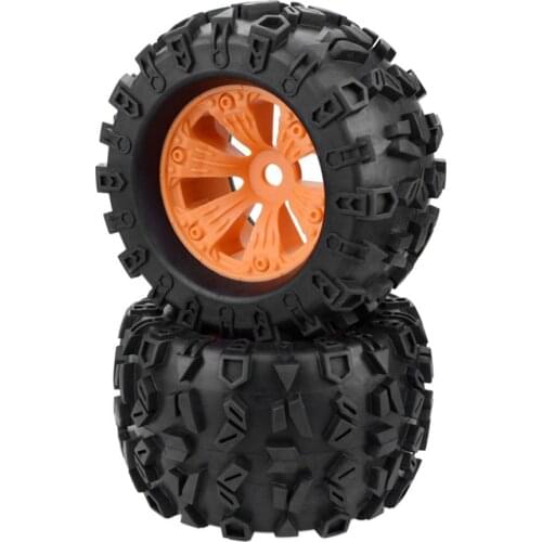 2PCS RC Car Off-Road 1/8 Monster Truck Bigfoot Tyre Tires 17mm Hex Wheel For Traxxas ABS Wheels Tires Accessories