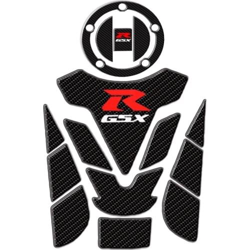 3D carbon fiber motorcycle tank fish bone decoration stickers Fit for Suzuki GSXR 600 750 1000 K1 K3 K4 K5 K6 K7 K8 K9