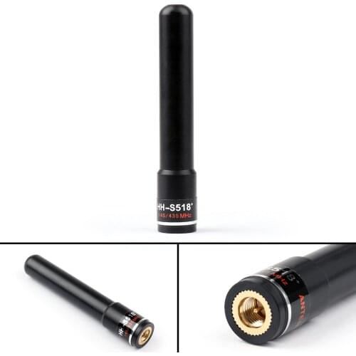 Artudatech 1Pcs Antenna HH-S518+ SMA Male Dual Band 145MHZ / 435MHZ For Yaesu For TONGFA Radio 8cm