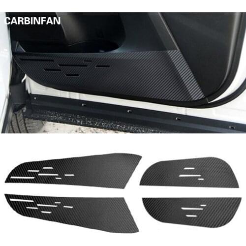 Car Styling Side Door Inner Decal Anti-kick Protective Carbon fiber Flim Sticker 4Pcs/Set For Toyota RAV4 RAV 4 2014 2015 2016