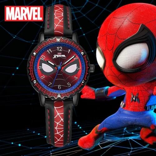 Big Sale Young Men Spider Man Watch Children Super Marvel Wristwatches Luminous Waterproof Good Clock Kids Watches Boys Gift New