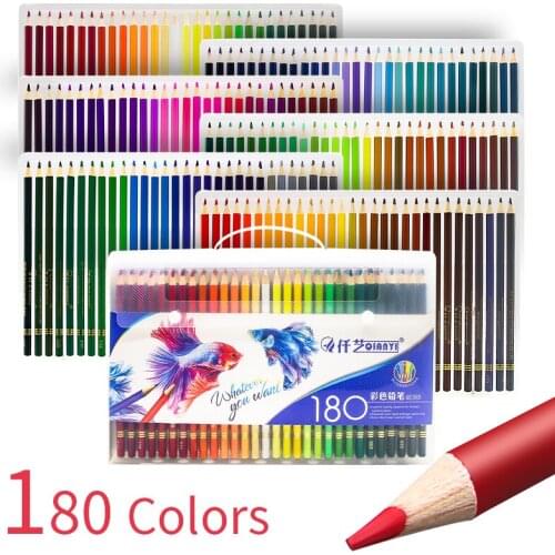 CHENYU 48/180 Professional Oil Color Pencil Set Watercolor Drawing colored pencils wood colour coloured pencils kids
