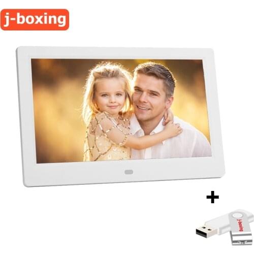 10" HD Digital Picture Frame Media Photo Film Play цифровая фоторамка Alarm Clock with remote 600x1024 + 32GB USB Flash White
