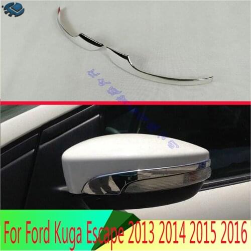 For Ford Kuga Escape 2013 2014 2015 2016 ABS Chrome Side Mirror Rear View Wing Chrome Cover Trim Molding Bezel Car Styling