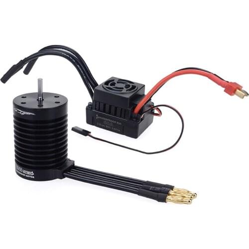F540-V2 3300KV Brushless Sensorless Waterproof Motor 3.175mm+60A ESC For 1/10 RC Drift Racing Off-road Car Truck