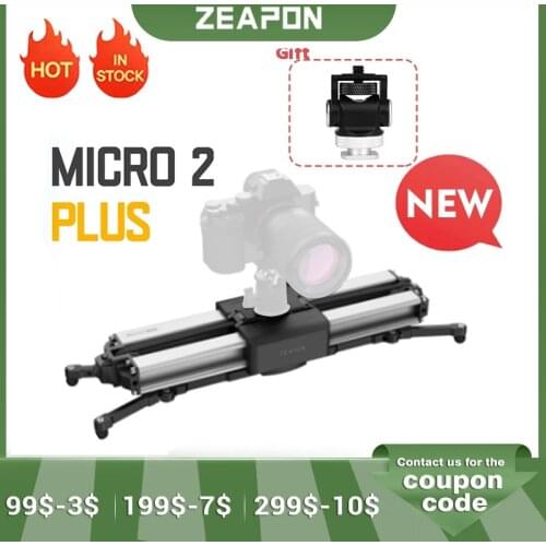 Zeapon Micro 2 Plus Camera Slider Travel Distance 56cm/22in 4.5KG All-Direction Capacity 30s Magnetic Quick Release Secure Lock
