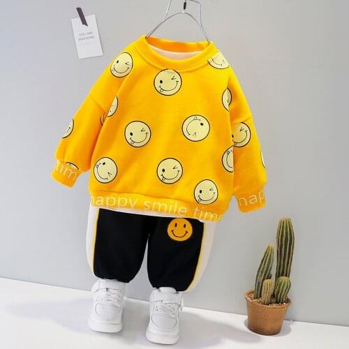 Cute Baby Boy Clothing Set Spring Autumn Long-sleeved Shirt + pants Cartoon Children Boys Outwear Suit for Kids Outfit 1-5Years
