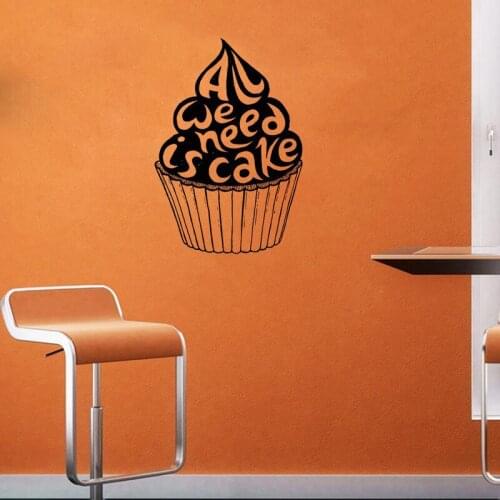 Muffins,Cupcakes,Cake, Sweets, Cafe, Dessert, Waffle,Fast food,Food,Pastry, Wall Decal Window Sticker Handmade A8-010