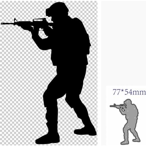 Metal Cutting Dies Cut Mold Soldier Decoration Scrapbook Paper Craft Knife Mould Blade Punch Stencils