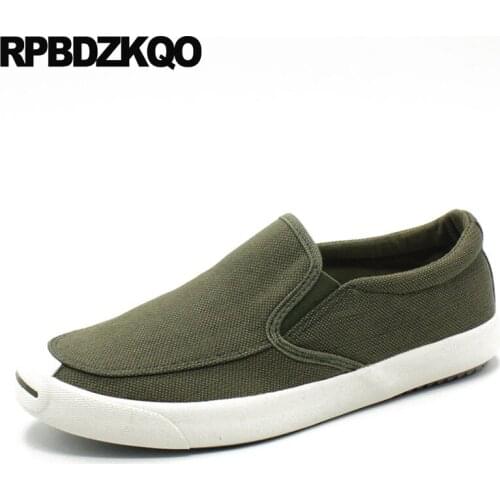 Slip On Men Canvas Shoes Casual Breathable Spring And Autumn Comfort Designer Walking 2021 Orange Driving Green Burgundy Flats