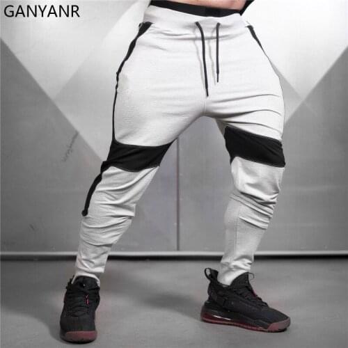 GANYANR Gym Pants Men Jogging Sport Running Training Sportswear Leggings Trousers Trackpants Workout Soccer Crossfit Sweatpants