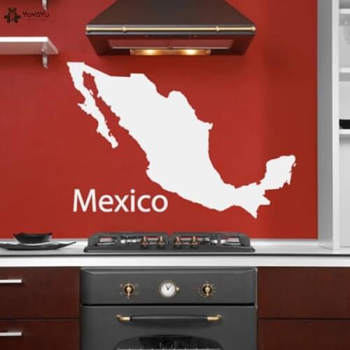 YOYOYU Wall Decal Mexico Map Wall Sticker School Classroom Art Vinyl Home Decor Removable Interior Kids Rooms Decals Gifts CY131