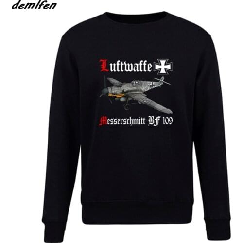 New Fashion Funny Hoodie Messerschmitt Bf 109 Germany Wwii Sweatshirt New Amazing Graphic Pullover Men Fleece Coat Tops Harajuku