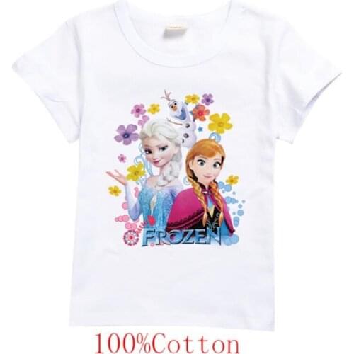 2021 new Disney snow country cartoon childrens wear t-shirts cotton blouse in summer