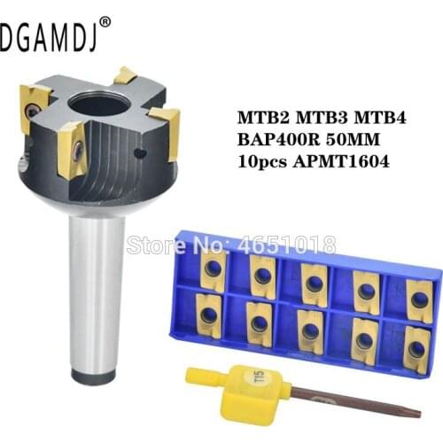The new MTB2 MTB3 MTB4 BAP400R indexable end mill 50mm, for APMT1604 mechanical milling machine M10 M12 M16 rear thread