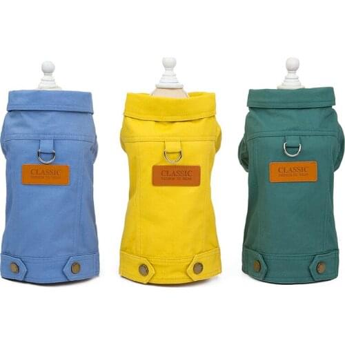 Pet Clothing Dog Clothing Fall Winter New Small Puppy Teddy Dog Pet Clothing 3 Color Jeans Clothes