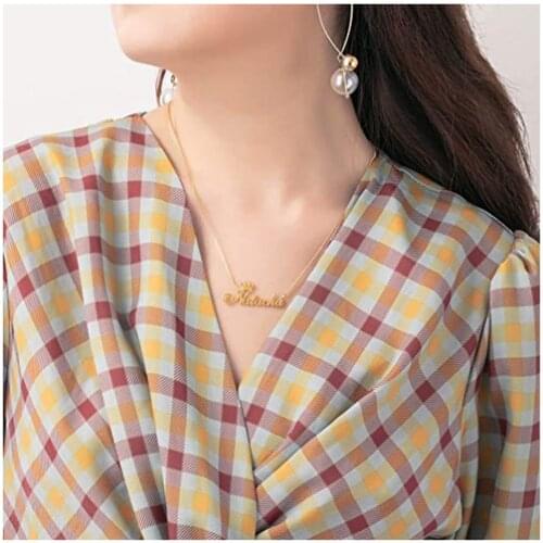 Personalise Custom Men Name Necklace Stainless Steel Gold Box Chain letter Pendant Necklace Women Jewelry Gift Collar De Mujer