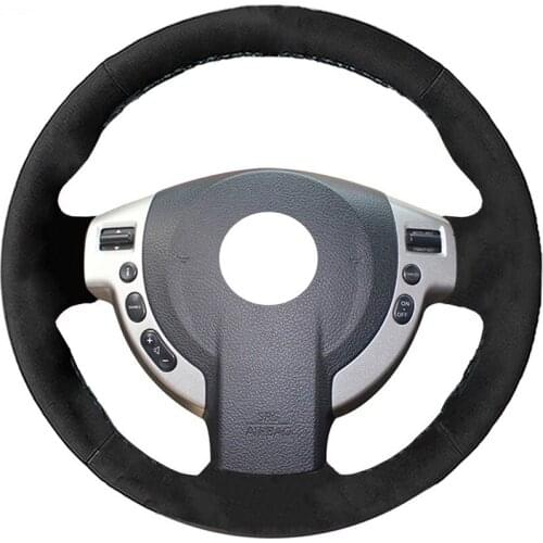 Car Styling Alcantara Leather Suede Car Steering Wheel Cover for Nissan QASHQAI X-Trail NV200 Rogue