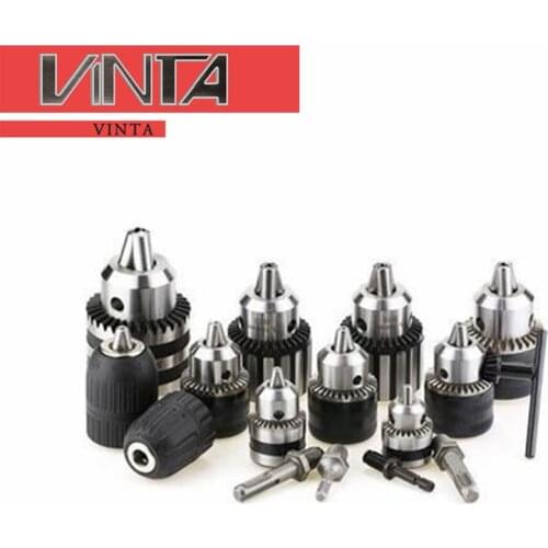 Drill chuck Drill press bench drill Heavy steel three-jaw taper Threaded pistol drill b12 b16 b18 b22 Drill chuck