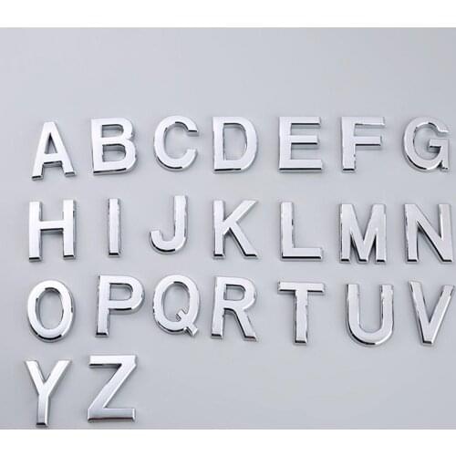 5cm Plated Door Plaque Address English Letter Alphabet Plate Sign Hotel Decor